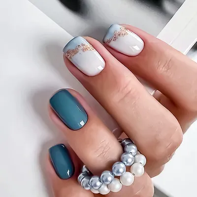 Baroque style | Turquoise blue long almond press on nails (#18) – Jurika  Maison