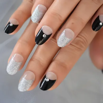 Красивый черно-белый дизайн на длинные ногти | Маникюр | Ногти | Фотострана  | Пост №1897651653