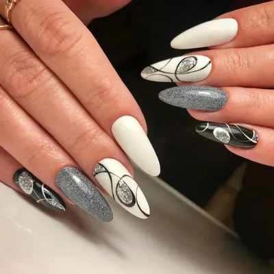 маникюр черно белый дизайн ногтей | Luxury nails, Black nail designs,  Manicure nail designs