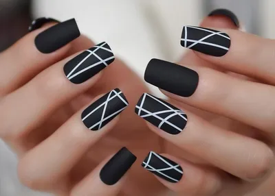 Black and white gradient manicure, matte nail design. Victoria Bandurist -  YouTube