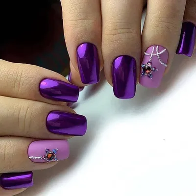 Ногти фиолетового цвета фото фото