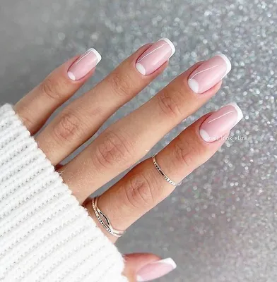 2020 Белый френч на ногтях 300 фото новинок дизайна ногтей | Trendy nails,  Manicure, Crystal nails