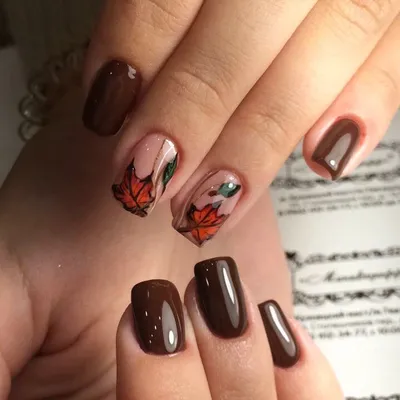 Абстрактный маникюр Осень 2015. Осенний дизайн ногтей | Autumn Nail Art -  YouTube