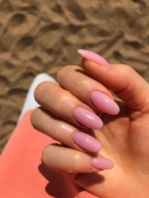 Гель лак розовый однотонный | Gel nails, Nail colors, Acrylic nails