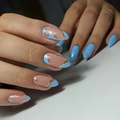 Накладных ногти с клеем нежно-голубого цвета 24 шт (ID#1754498690), цена:  220 ₴, купить на Prom.ua