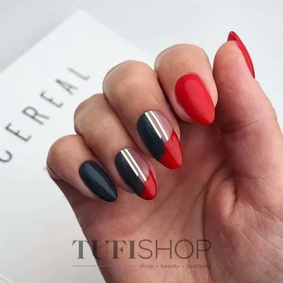 Маникюр красный с черным: красивые и стильные идеи дизайна ногтей |  Маникюр, Ногти, Дизайн ногтей