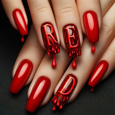 Маникюр красный с черным: трендовые решения и фото лучших новинок дизайна  ногтей (матовых, с полосками, стразами, блестками)