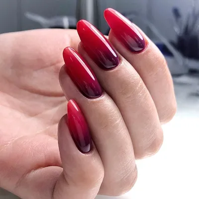 Европейские красные черные градиентные накладные ногти длинные балерины  гроб искусственные накладные ногти для дизайна ногтей с желеобразной  наклейкой самодельные накладные ногти | AliExpress