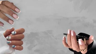 Маникюр френч на квадратные ногти: черный, белый и цветной французский  маникюр в 2024 году