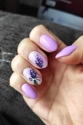 Lavanda nails | Lilac nails, Spring nail art, Nails