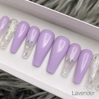 Lavender Ombre - Designer Faux Nail Set – VINIMAY® Professional