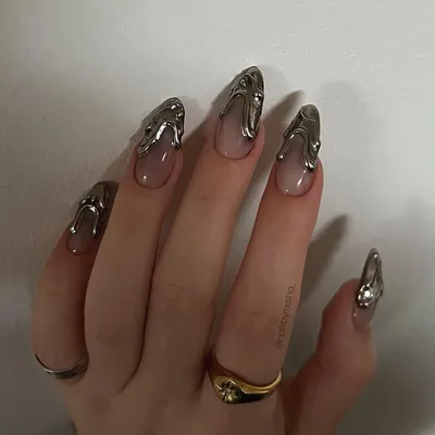 My metallic nails (made by me) : r/Nails