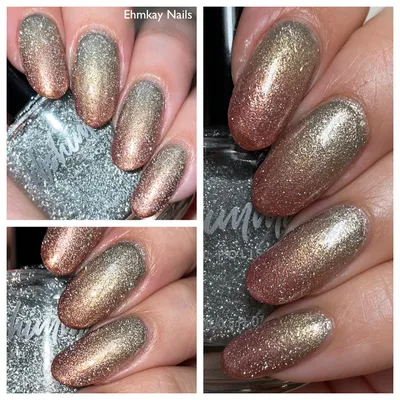 ehmkay nails: Welcome to 2023: New Year's Nails: Metallic Gradient