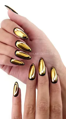 25 Fabulous Pop Art Nail Ideas You Should Try : Metallic Gold Chrome 1 -  Fab Mood | Wedding Colours, Wedding Themes, Wedding colour palettes