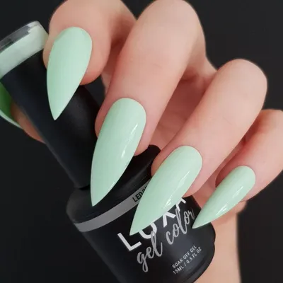 24 Ombre Mint Green Press On Nails w/ Glue Nude pointed almond stiletto  ethereal | eBay