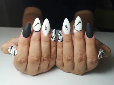 nike nails | Дизайнерские ногти, Длинные акриловые ногти, Красивые ногти