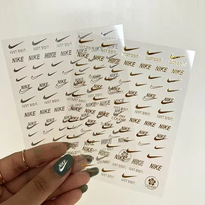 NIKE LOGO MINI SWOOSH NAIL DECALS. stick on nail... - Depop