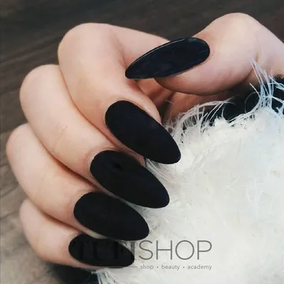 Нарощенные ногти (черные матовые ногти)- купить в Киеве | Tufishop.com.ua