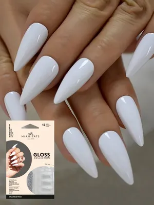 Jili nails Накладные ногти с дизайном и клеем короткие