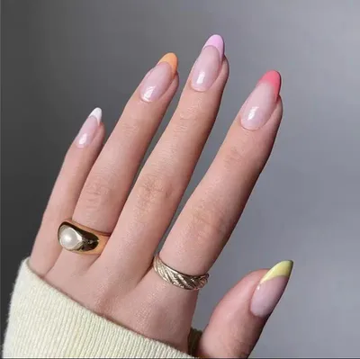 Накладные ногти Kitty Nail, классический белый френч, форма балерина,  длинные, 24 шт - купити за найкращою ціною в Україні ➤ KittyShop.com.ua