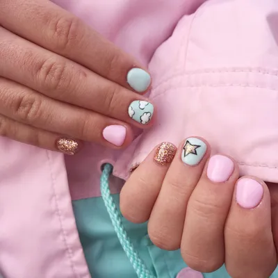 24 шт., накладные ногти с розовым медведем для детей | AliExpress