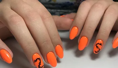 Оранжевый - цвет осени 2019. - Imen Nails