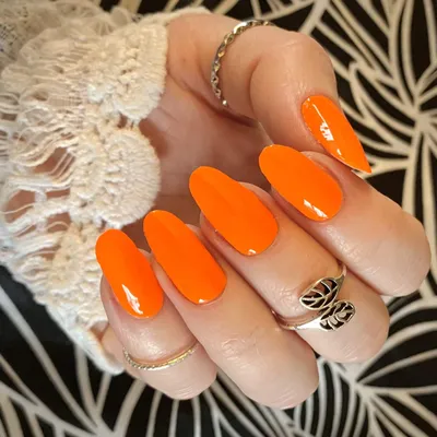 40 Best Summer Nail Designs (Hot Orange French Tips and Swirls) | Nail  designs, Orange nail designs, Neon orange nails