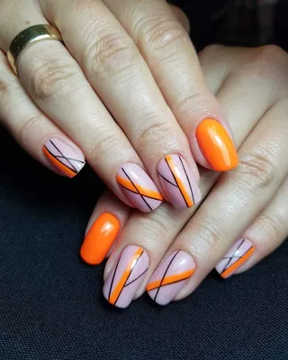 Indulge in the Classic Elegance of French Nails : Orange Neon French Tips