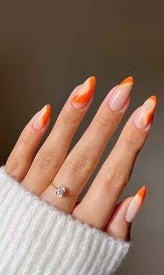 Neon-Orange Nails | POPSUGAR Beauty