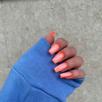 40 Cutest Summer Nail Designs in 2022 : Orange Ombre Nail Art I Take You |  Wedding Readings | Wedding Ideas | Wedding Dresses | Wedding Theme