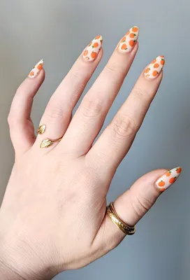 Rainsin Springtime Orange French Simplicity Press on Nails,Creamy White  with Orange Lines Nail Art,Fake Nails for a Spring Outing - Walmart.com