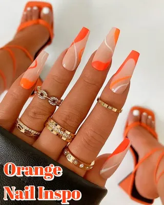 Cute Summery Orange Nail Art // Talonted Lex Nails