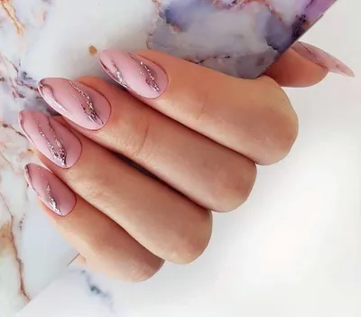 Как легко и просто сделать мраморный маникюр 💖 Как я пилю миндаль 💅  Комбинированный маникюр 🌸 - YouTube