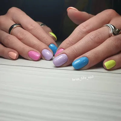 Шикарный разноцветный маникюр | Маникюр | Ногти | Фотострана | Пост  №1897632702