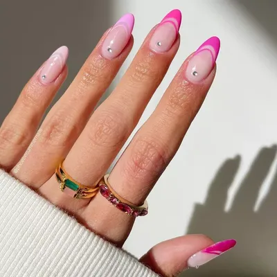 Купить PDTO Французские розовые цветы накладные ногти Длинный гроб Пресс на  ногтях для дизайна ногтей 24 шт. | Joom