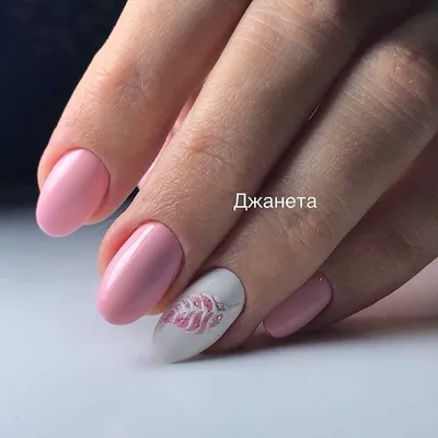 Маникюр розовые ногти и белый френч (ФОТО) - trendymode.ru