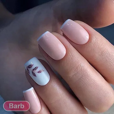 Салонные акриловые французские глянцевые розовые белые накладные ногти  художественные накладные ногти с полным покрытием Накладные искусственные  короткие круглые ногти | AliExpress