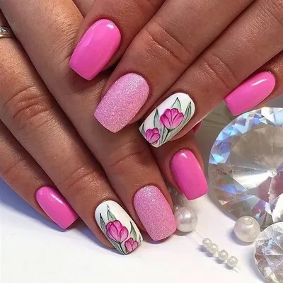 Рисунки цветов на ногтях - Студия красоты \"NailsProfi\"