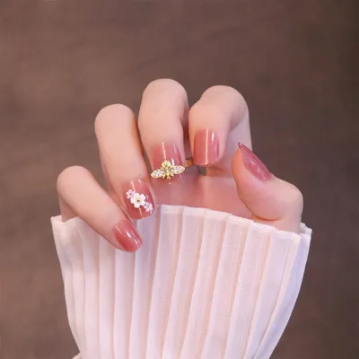 Накладные ногти с французским жемчугом Короткие балетные украшения для  ногтей Сладкие советы по дизайну ногтей для женщин – лучшие товары в  онлайн-магазине Джум Гик