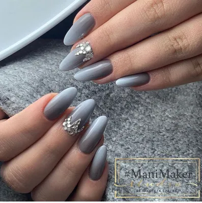 40+ Grey Nails Design Ideas - The Glossychic | Grey nail designs, Gray  nails, Silver nails