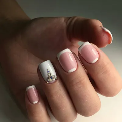 Дизайн ногтей гель-лак Shellac - Декоративный френч, французский маникюр  (уроки дизайна ногтей) - YouTube