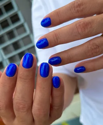 Синий маникюр – идеи ногтей, которые можно сделать в трендовом цвете 2023  года