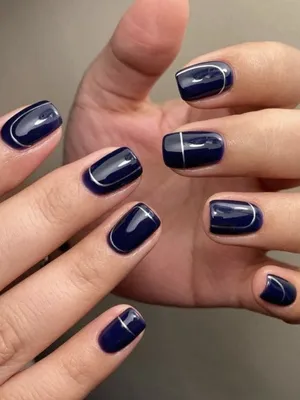 24 шт., накладные ногти синего цвета | AliExpress