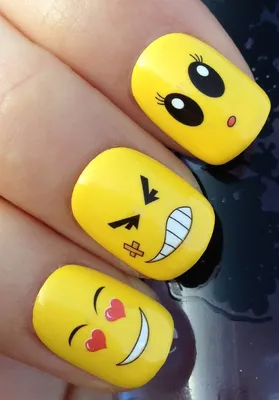 Emoji Nail Art Sticker/ Smiley Happy Face DIY Tips Stickers – MakyNailSupply