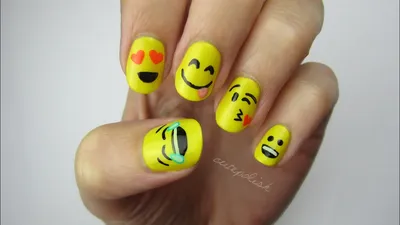 Emoji Nail Art! - YouTube