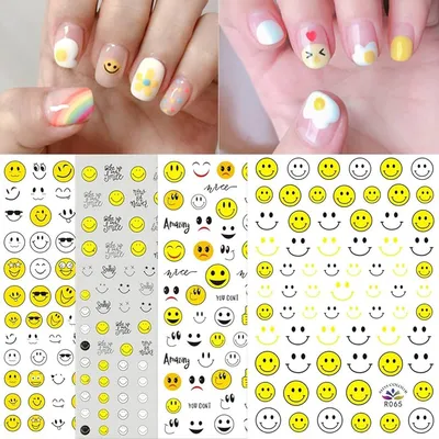 Cute Japanese Emoji Nails - YouTube