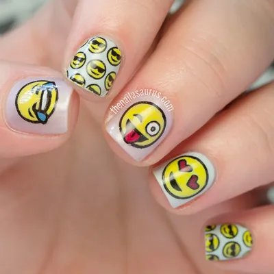 Emoji Nail Art Tutorial - YouTube