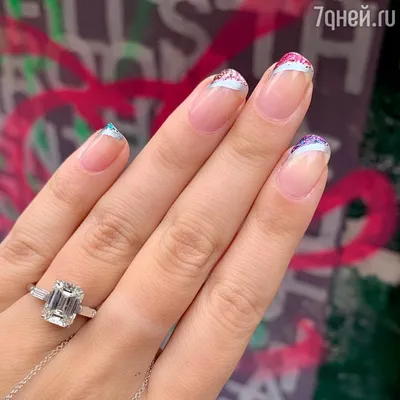 Two-colored french manicure | French manicure nails, Sassy nails, Work nails