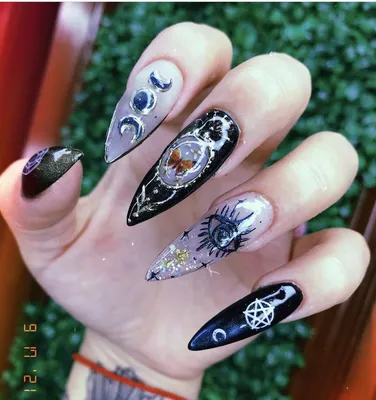 Village Witch - Long Coffin Halloween Nails - Dashing Diva – Dashing Diva