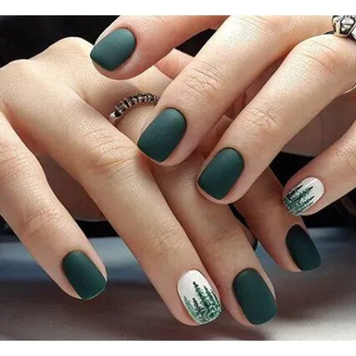 Маникюр на короткие ногти 2023(зеленый дизайн)-купить в Киеве |  Tufishop.com.ua